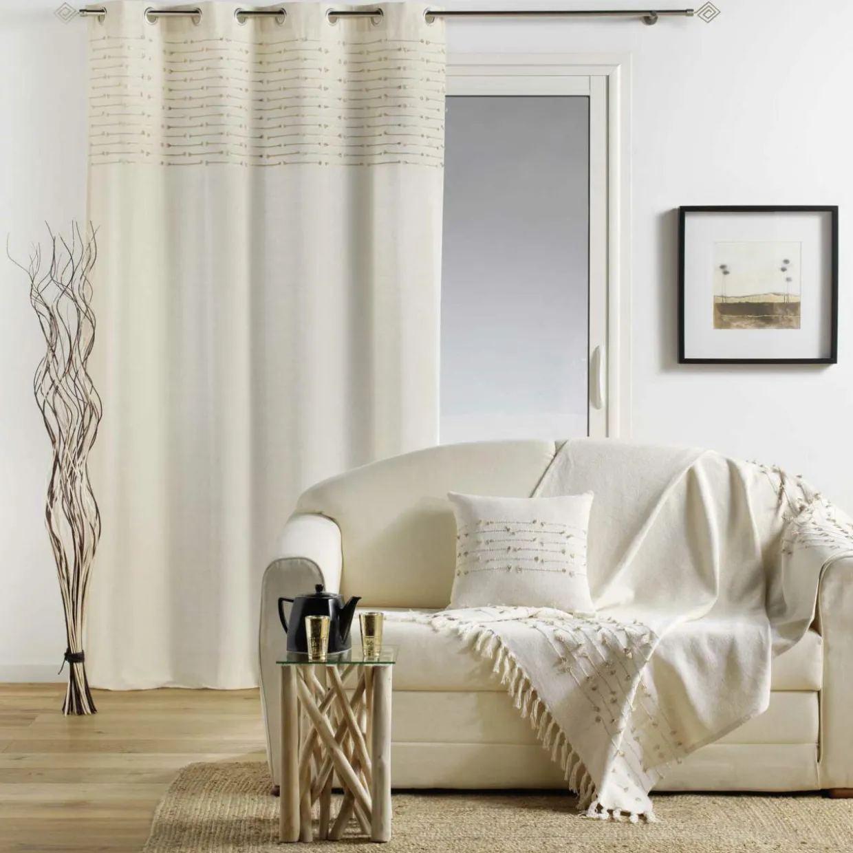 Rideau coton (140 x 240 cm) Golden Sunset Or