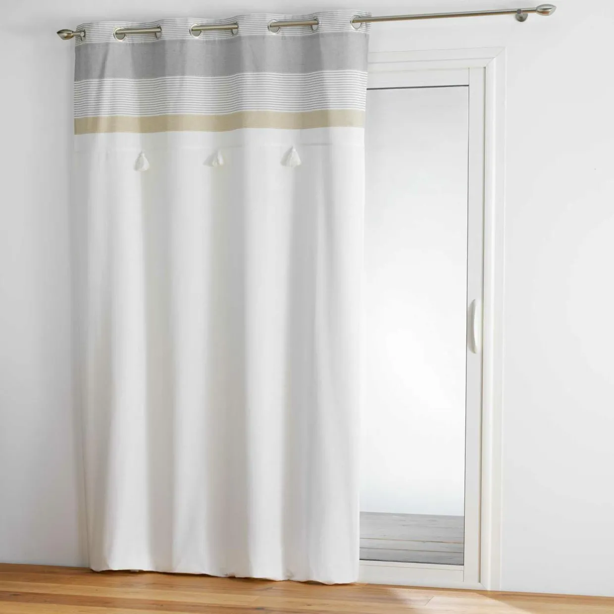 Rideau coton (140 x 240 cm) Iliade Blanc