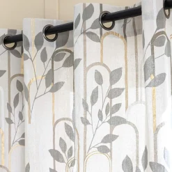 Rideau coton (140 x 280 cm) Roseris Gris