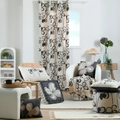 Rideau coton (140 x 260 cm) Tilda Gris