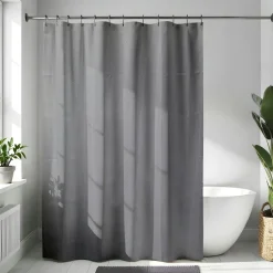 Rideau de douche à anneaux (180 x 200 cm) Diamants Gris