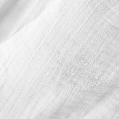 Rideau gaze de coton ajustable (280 x max 300 cm) Gaïa Blanc chantilly
