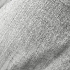 Rideau gaze de coton ajustable (180 x max 300 cm) Gaïa Gris nuage