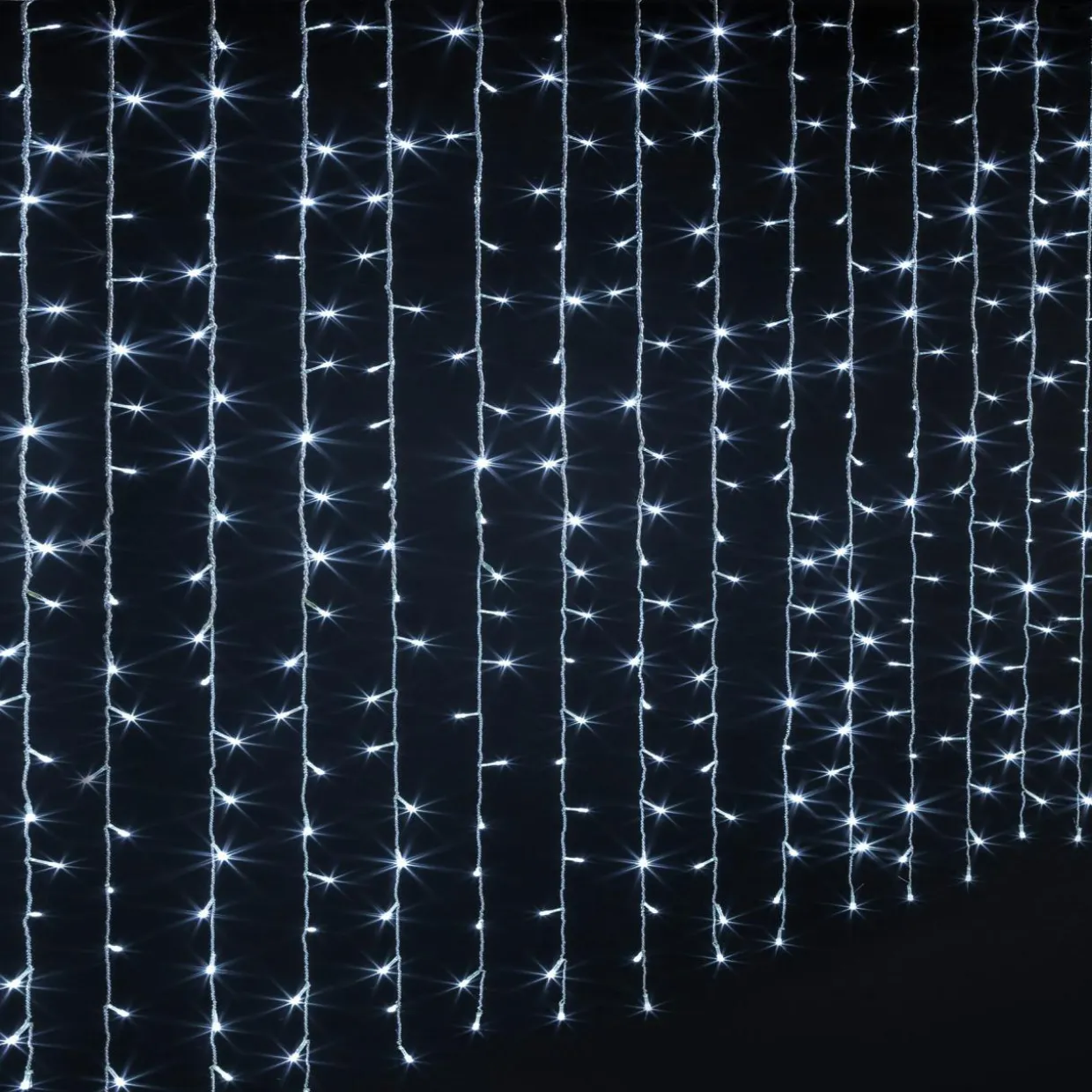 Rideau lumineux H1,5 m L0,90 m 200 LED Blanc froid