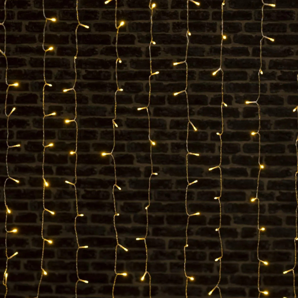 Rideau lumineux H2 m L0,90 m 200 LED Blanc chaud