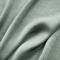 Rideau lyocell Tencel™ ajustable (140 x max 270 cm) Olivia Vert eucalyptus