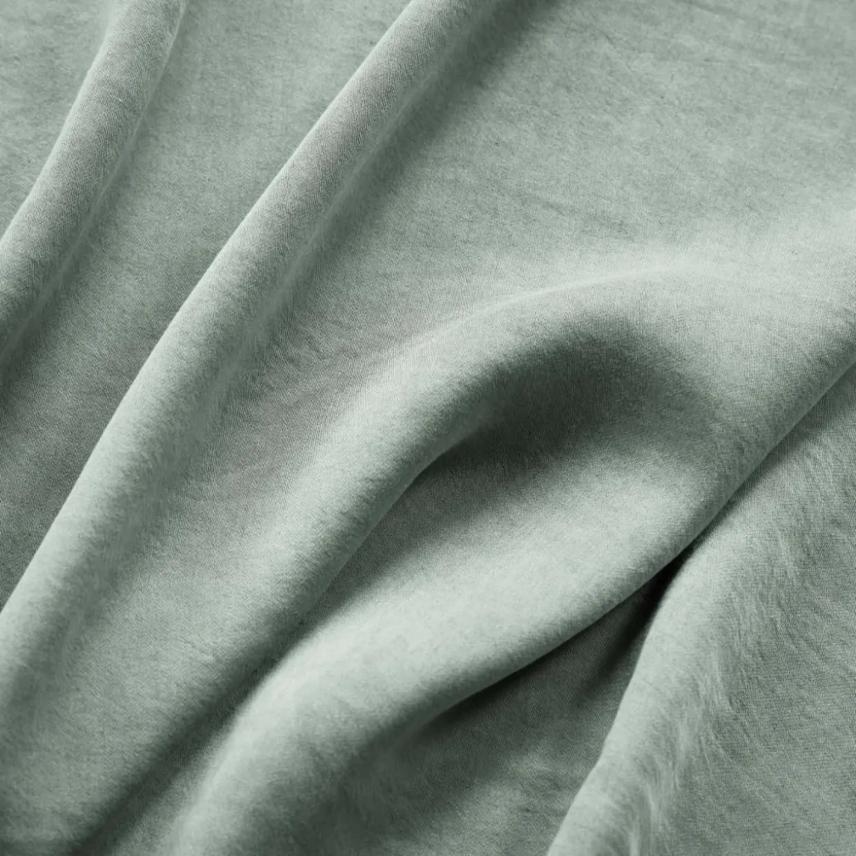 Rideau lyocell Tencel™ ajustable (140 x max 270 cm) Olivia Vert eucalyptus