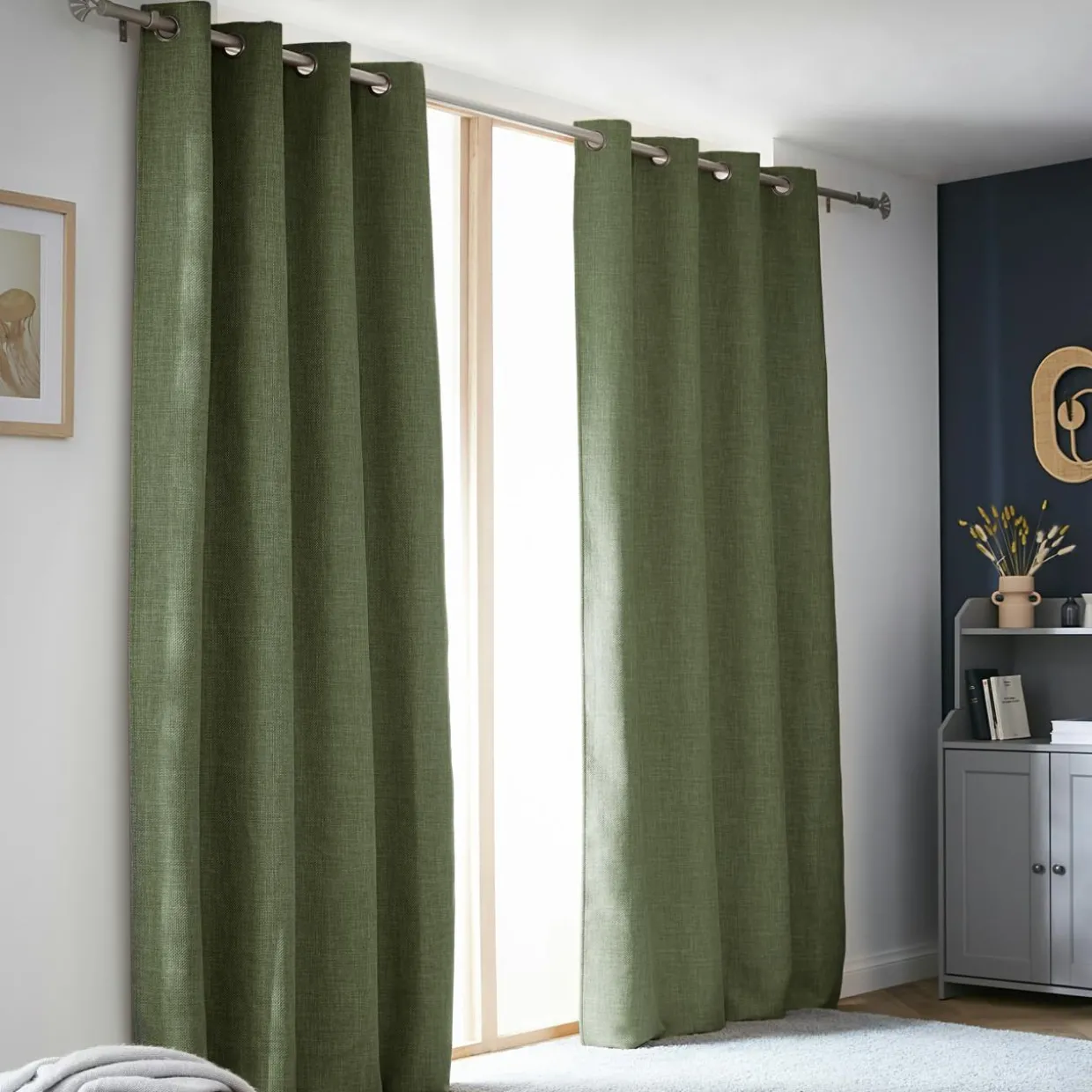 Rideau obscurcissant thermique (140 x 240 cm) Alba Vert kaki