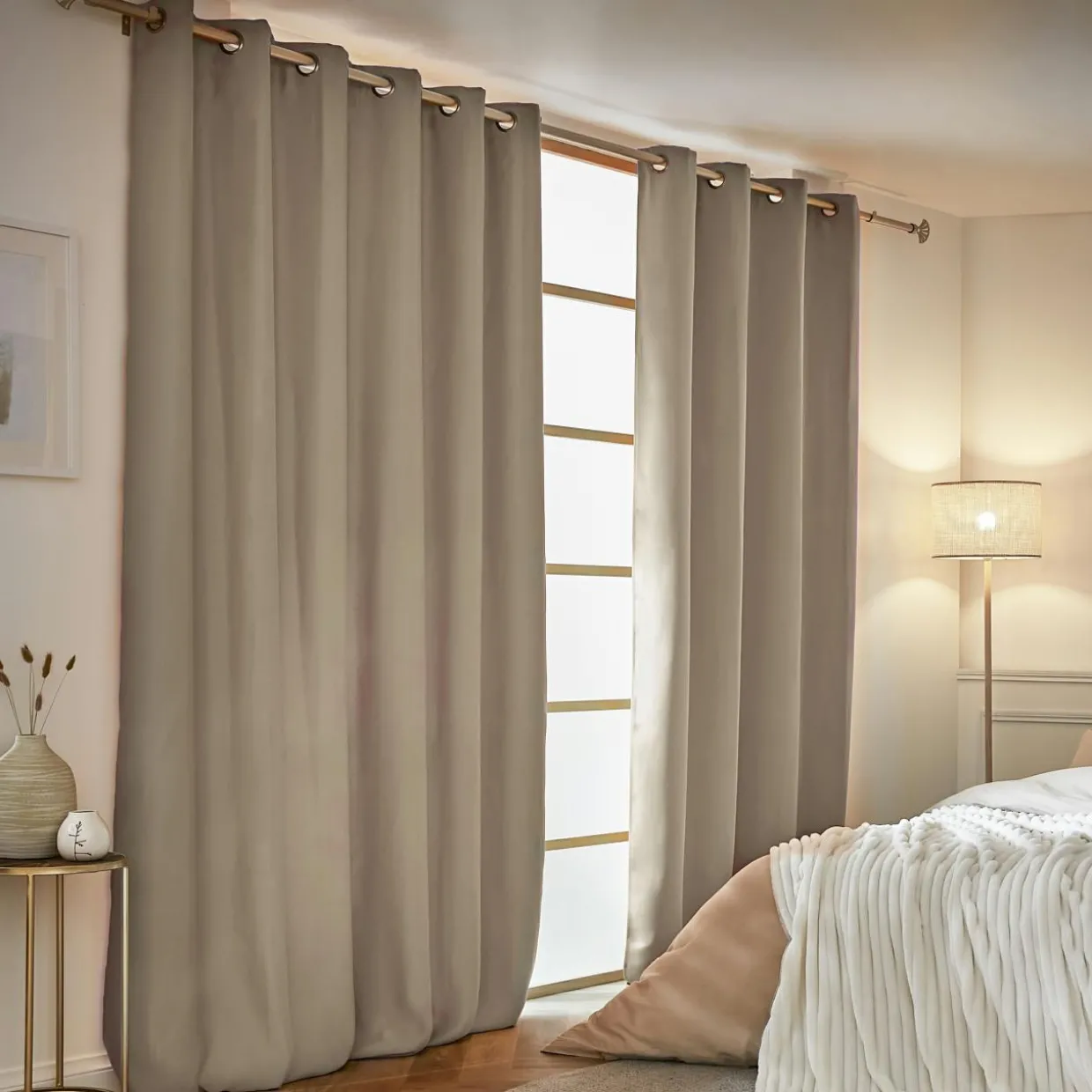 Rideau obscurcissant thermique (180 x 260 cm) Calore Taupe