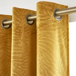 Rideau obscurcissant velours (180 x 260 cm) Fern Jaune ocre