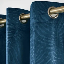 Rideau obscurcissant velours (140 x 240 cm) Fern Bleu marine