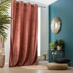 Rideau obscurcissant velours (140 x 240 cm) Fern Terracotta
