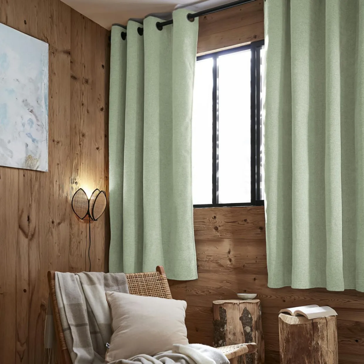 Rideau occultant isolant Total Blackout (140 x 180 cm) Magnus Vert eucalyptus