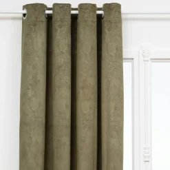 Rideau occultant velours (135 x 260 cm) Fuji Vert kaki