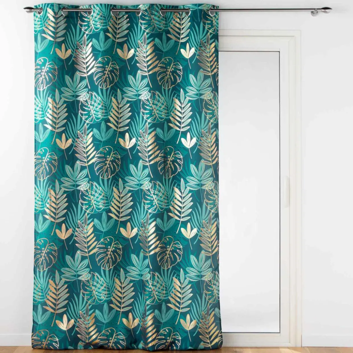 Rideau oeillets (140 x 260 cm) Ornella Vert émeraude