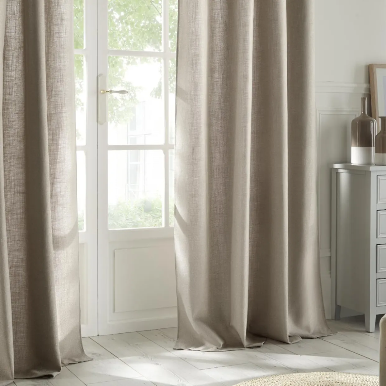 Rideau tissé (140 x 260 cm) Clem Beige lin