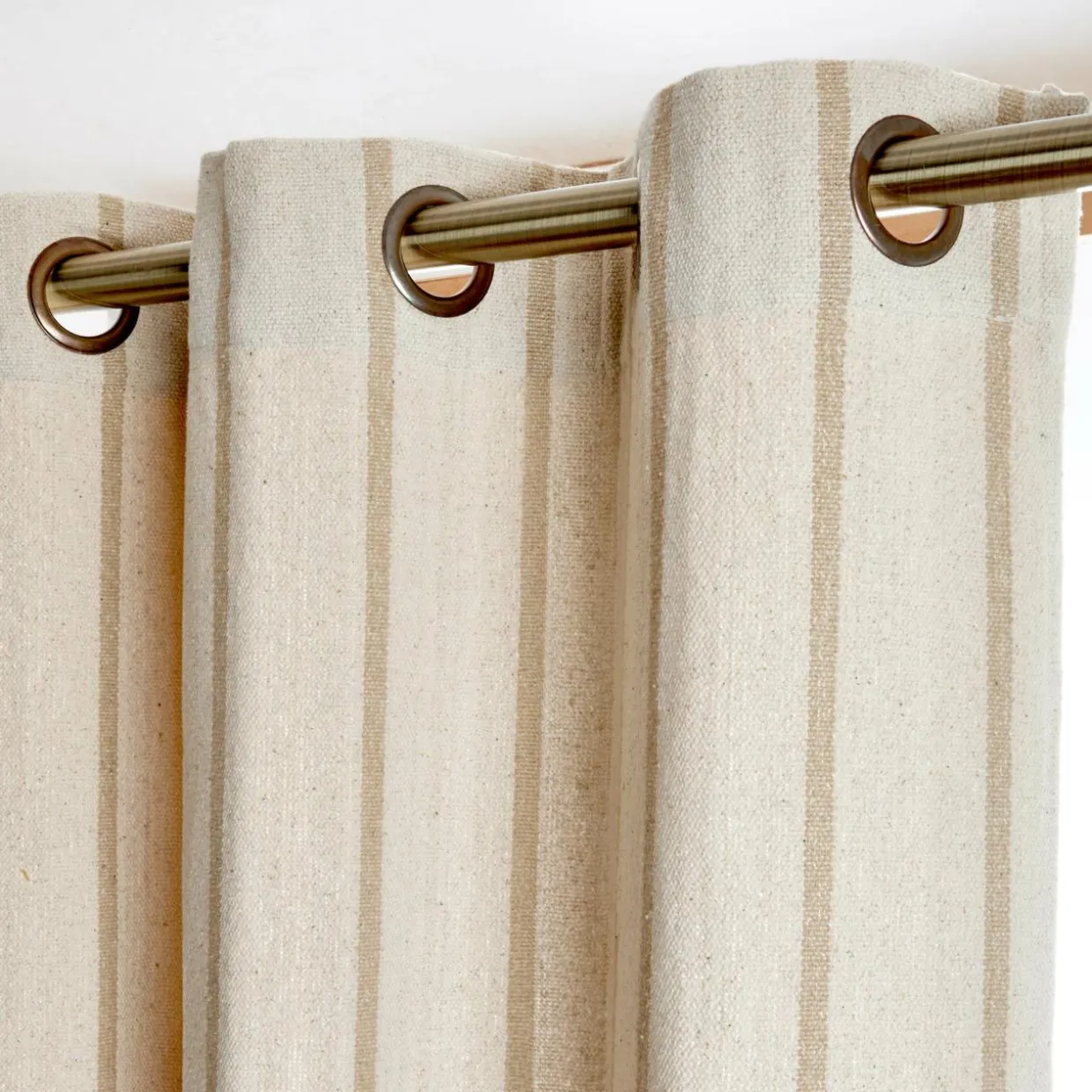 Rideau toile de coton (135 x 260 cm) Ocealys Beige