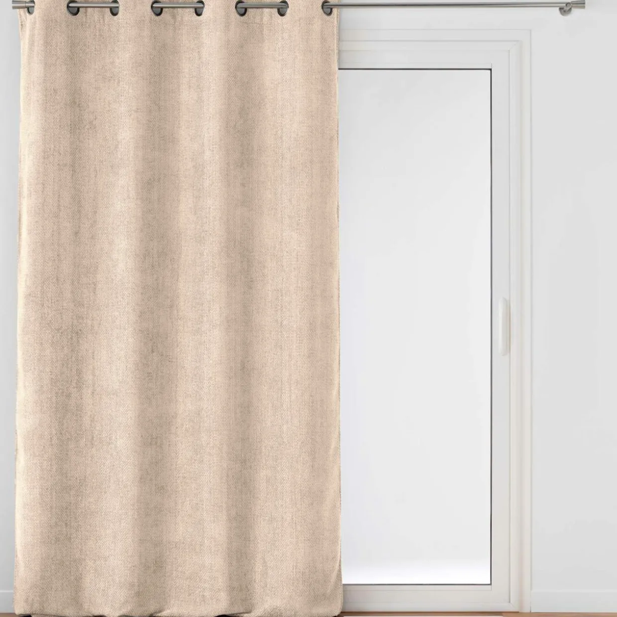 Rideau velours chenille (140 x 260 cm) Leo Ecru