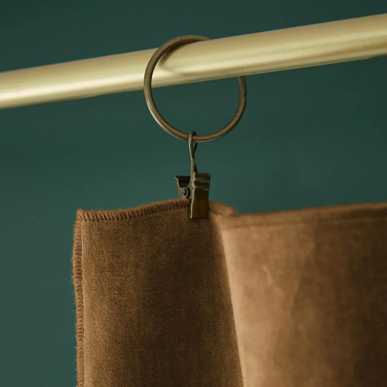 Rideau velours de coton ajustable (140 x max 270 cm) Victor Camel