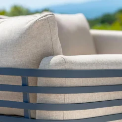 Salon de jardin aluminium 4 places 5 pcs Monte Carlo Gris anthracite et taupe
