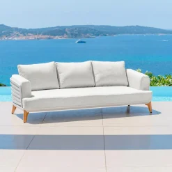 Salon de jardin aluminium 12 places 8 pcs Monte Carlo Blanc et gris clair