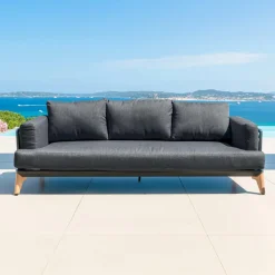 Salon de jardin aluminium 5 places 5 pcs Monte Carlo Gris anthracite