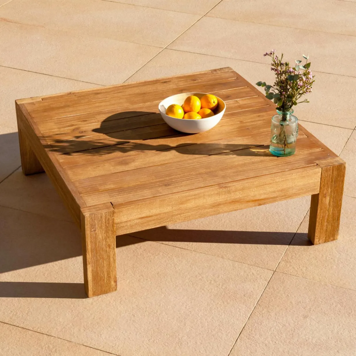 Salon de jardin en bois d'acacia 2 places 3 pcs Borneo Gris anthracite