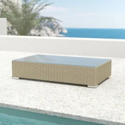 Salon de jardin en résine tressée 9 places 9 pcs Palma Gris et beige