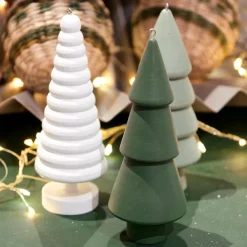 Sapin à suspendre en bois (H15 cm) Harmonie Menthe blanche