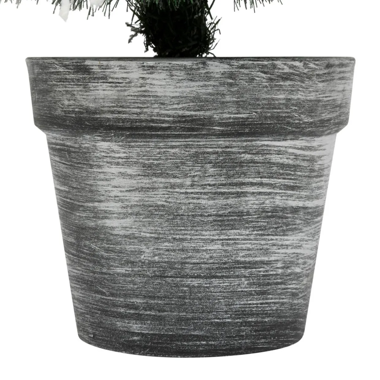 Sapin artificiel de Noël en pot (H100 cm) Windy Peak Vert enneigé
