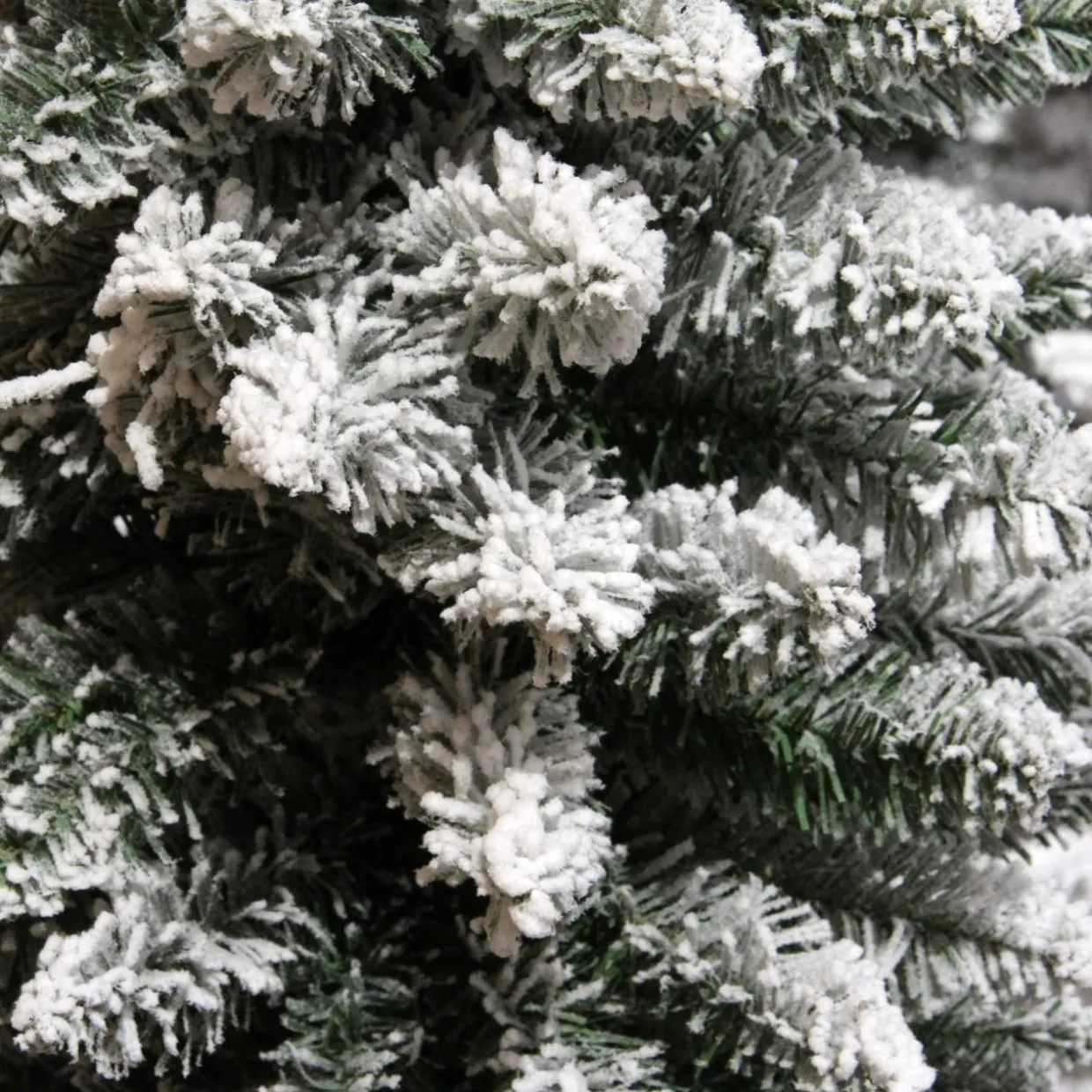 Sapin artificiel de Noël (H210 cm) Narrow Vert enneigé