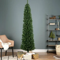 Sapin artificiel de Noël (H210 cm) Narrow Vert sapin