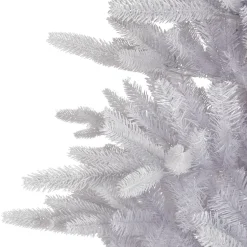Sapin artificiel de Noël (H240 cm) Odense Blanc irisé et pailleté
