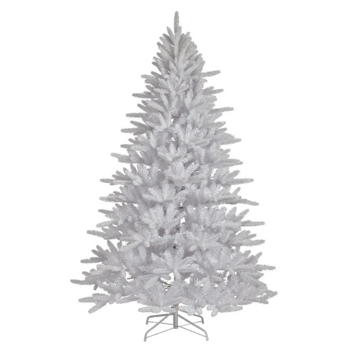 Sapin artificiel de Noël (H240 cm) Odense Blanc irisé et pailleté