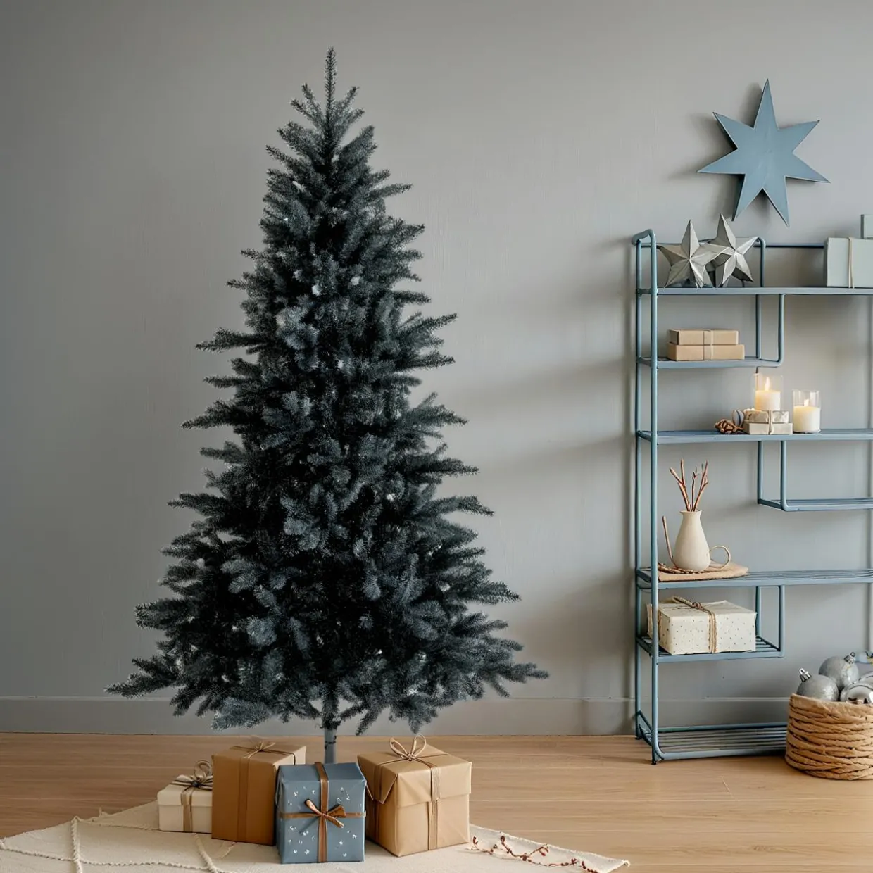 Sapin artificiel de Noël (H240 cm) Munich Noir