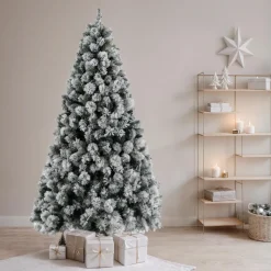 Sapin artificiel de Noël (H180 cm) Edmonton Vert enneigé