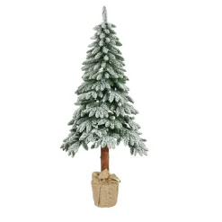 Sapin artificiel de Noël (H210 cm) Tora Vert enneigé