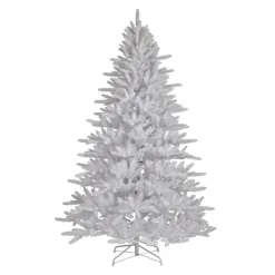 Sapin artificiel de Noël (H210 cm) Odense Blanc irisé et pailleté