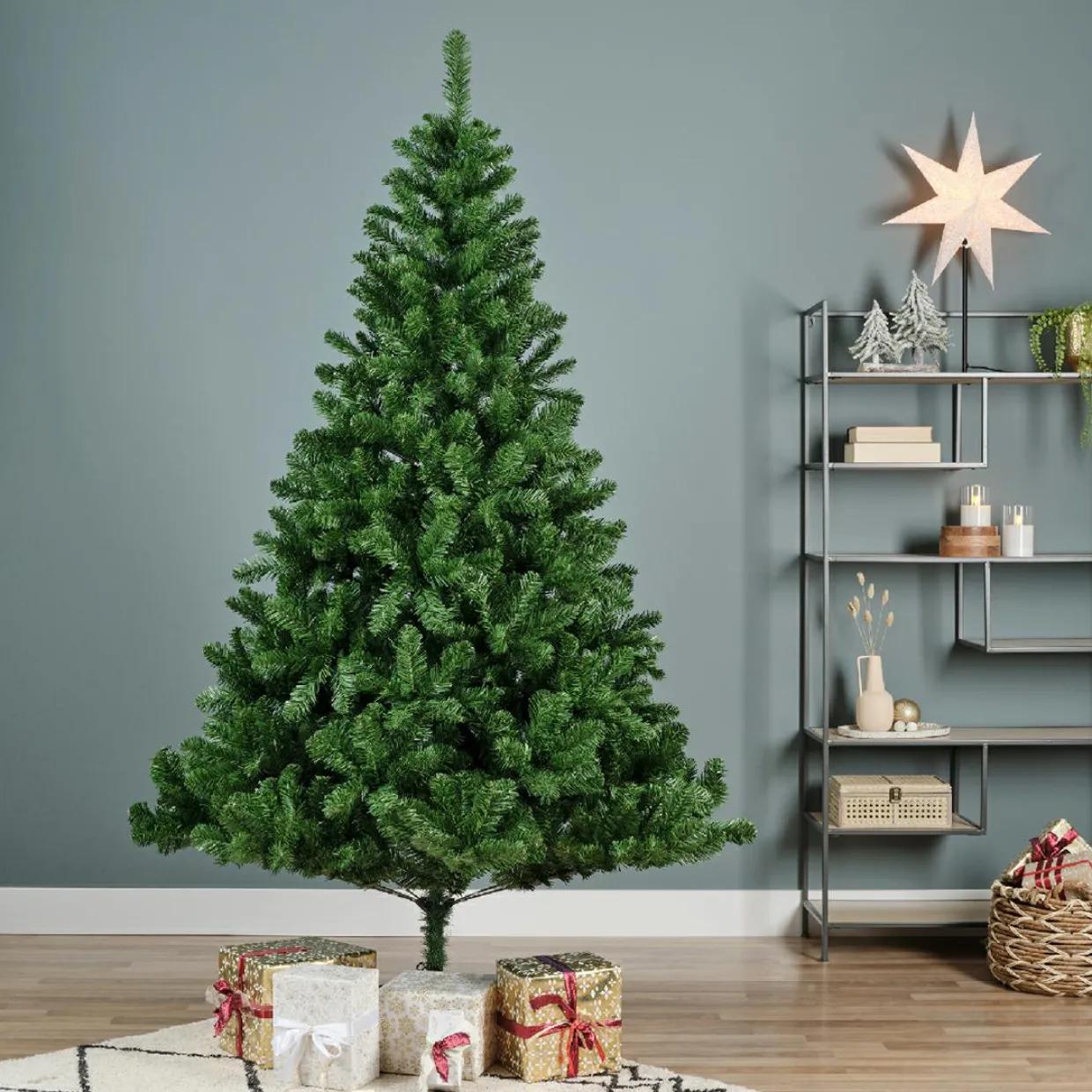 Sapin artificiel de Noël (H180 cm) Naturia Vert sapin