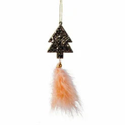 Sapin de Noël à suspendre (H20 cm) Palie Champagne