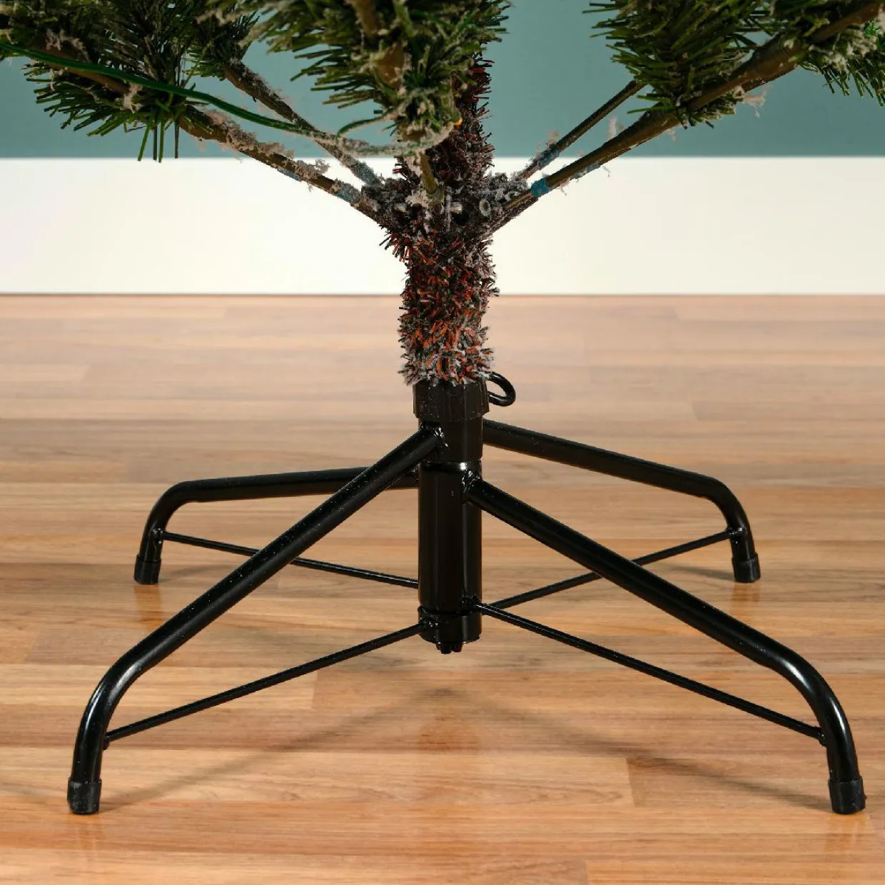 Sapin de Noël artificiel lumineux 320 LED (H180 cm) Allix Vert enneigé