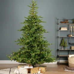 Sapin de Noël artificiel lumineux 700 LED (H240 cm) Glorious Vert sapin