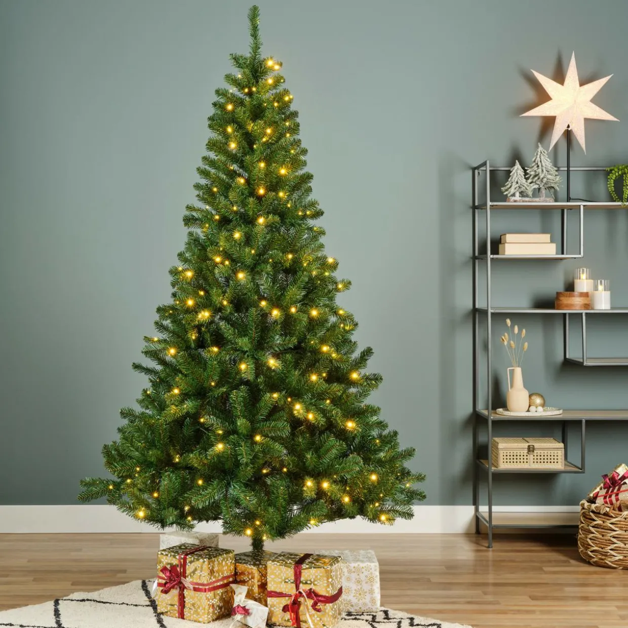 Sapin de Noël artificiel lumineux 640 LED (H300 cm) King Vert sapin