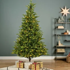Sapin de Noël artificiel lumineux 430 LED (H210 cm) Allix Vert sapin