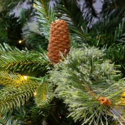 Sapin de Noël artificiel lumineux (H210 cm) Washington Luxe Vert sapin