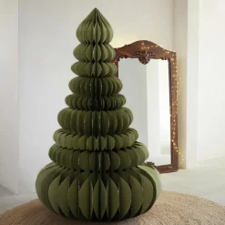 Sapin Géant papier à poser (H160 cm) Fermeture Magnétique Vert romarin