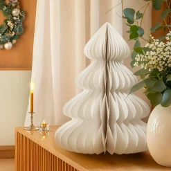 Sapin papier à poser (H60 cm) Fermeture Magnétique Blanc