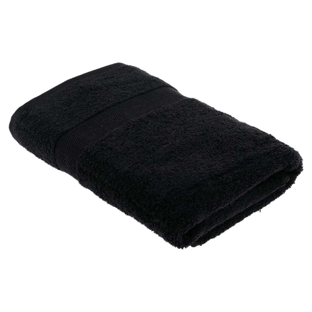 Serviette de bain coton (70 x 130 cm) Timeless Noire