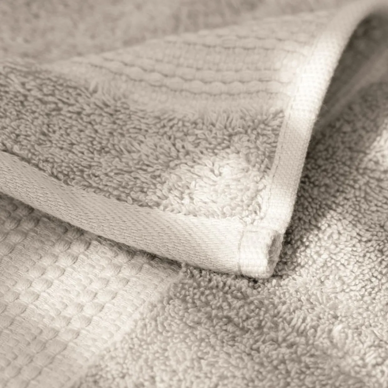 Serviette de bain coton bio (70 x 130 cm) Méline Beige pampa