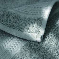Serviette de bain coton bio (30 x 50 cm) Méline Bleu glacier